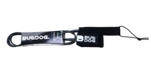 Bulldog Surf Straight 9ft Ankle Surf Leash Black White