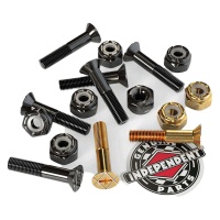 Independent - Bolts 1'' Gold & Black Truck Hardware (pack 8)